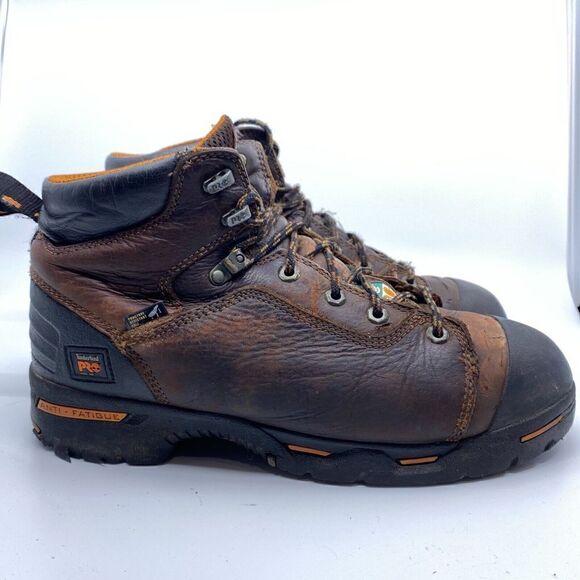 Timberland Endurance Pro Mens Size 11 M Brown Leather Steel Toe Work Boots 52562 - Picture 5 of 12